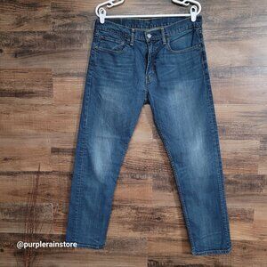 Levi's Jeans 34x32 measures 34x30 Taper Fit Medium Dark Wash Stretch Denim